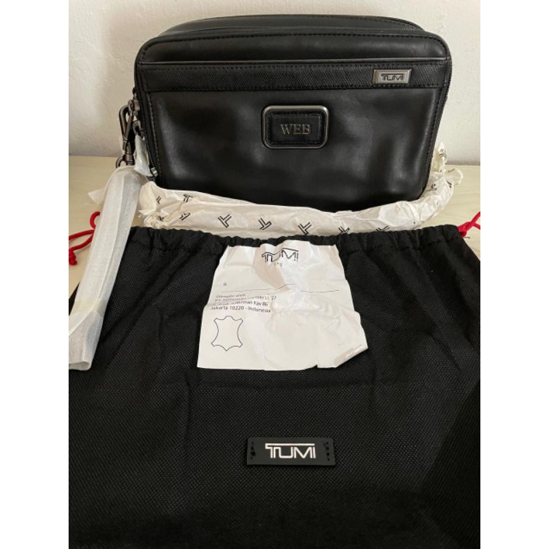 NEW - TUMI Alpha 3 Leather Clutch