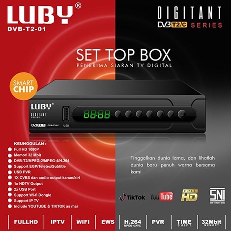 KODE D43H Set Top Box Luby DVBT2 Receiver TV STB Digital DVB T2