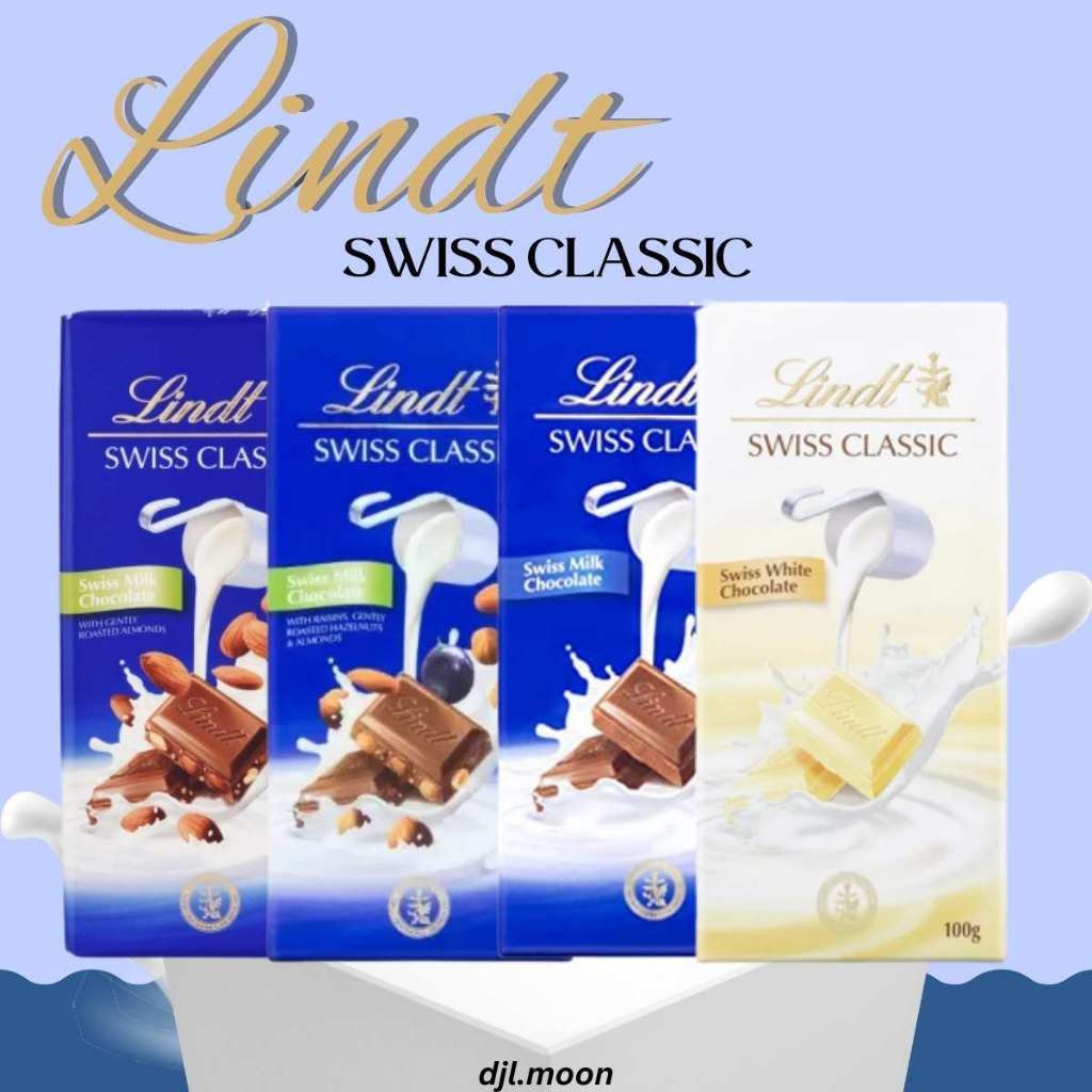 

Lindt Swiss Classic Chocolate 100g Cokelat Swiss 1 Pcs