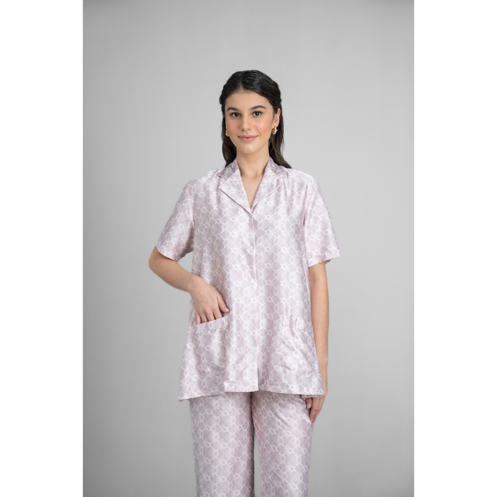 [SALE] Monogram Short Sleeve Set Penny Rose WEARING KLAMBY