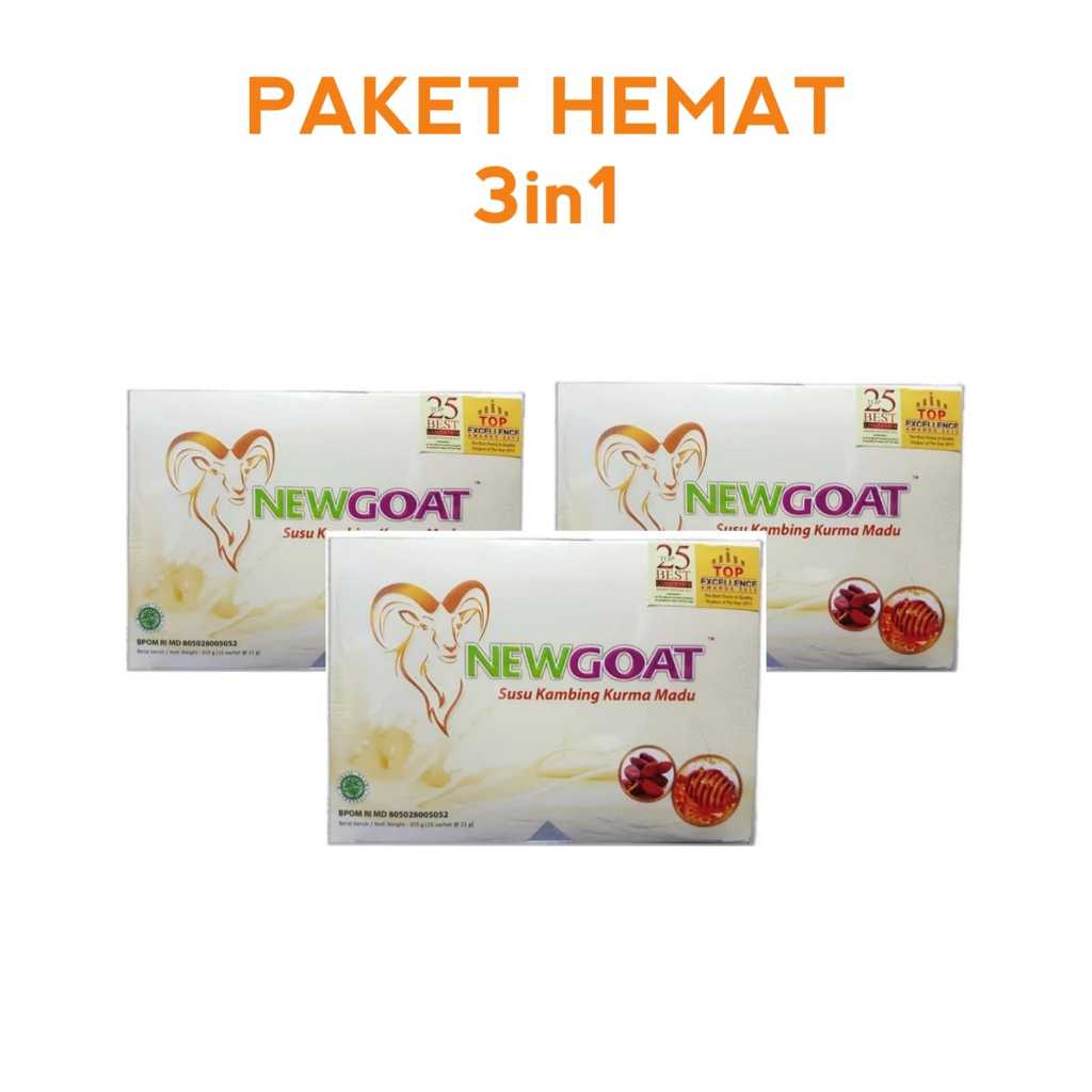 

[Paket Hemat] 3 Box Susu Kambing Newgoat Rasa Kurma Madu