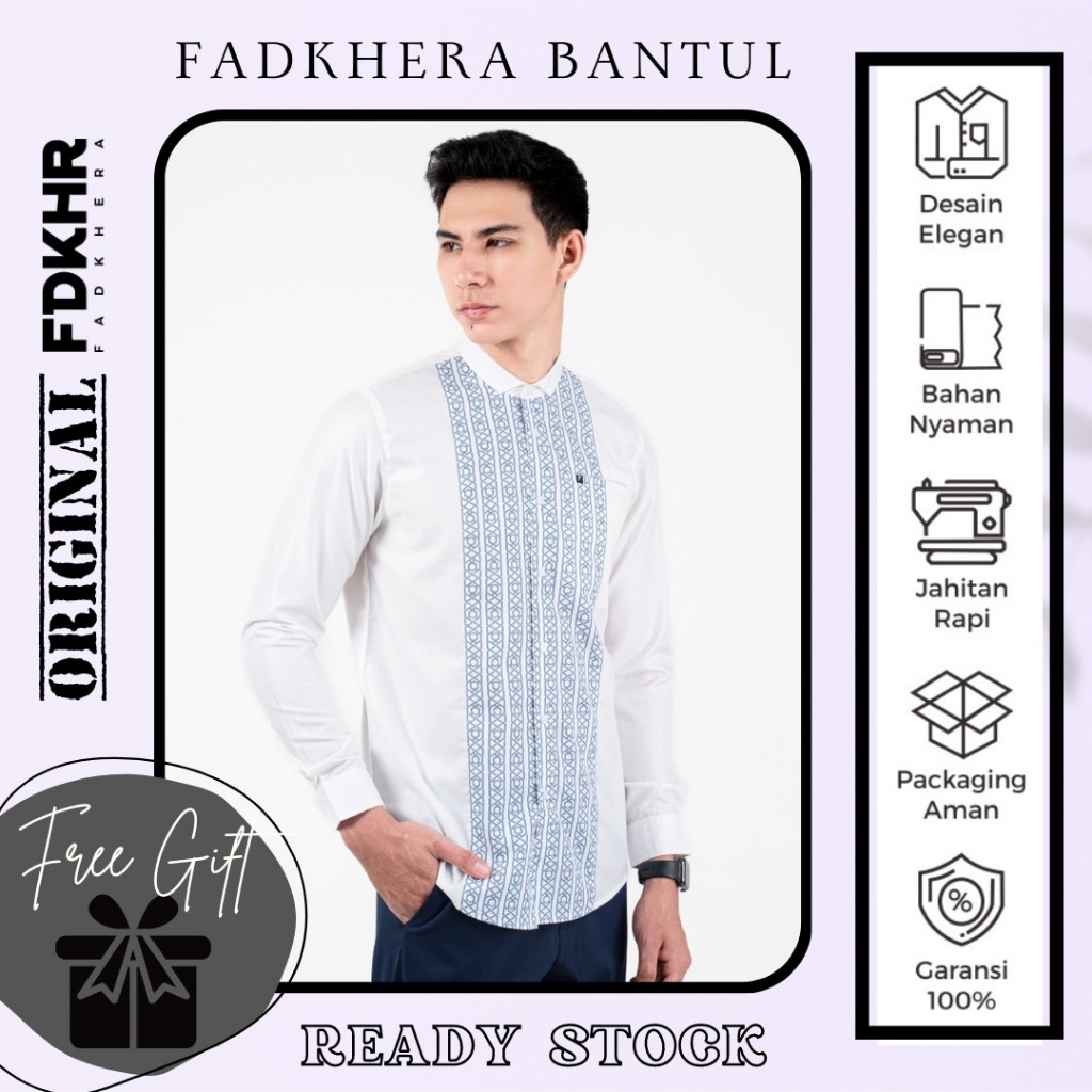 KOKO DEWASA MODERN FADKHERA OFFICIAL SADAM LENGAN PANJANG DAN PENDEK WHITE/PUTIH
