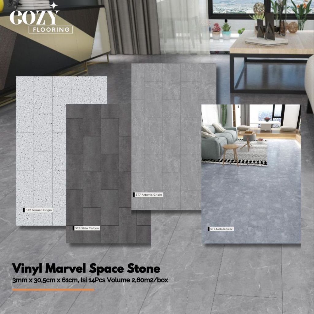 Vinyl Marvel Space Stone Tebal 3mm I Vinyl Lembaran motif batu marmer
