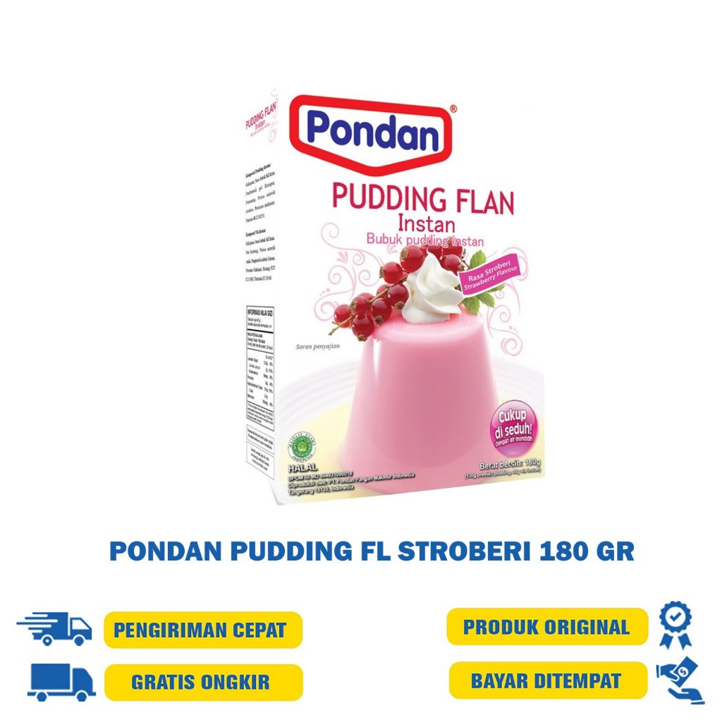 

PONDAN PUDDING FL STROBERI 180 GR