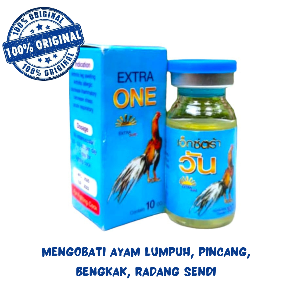 EXTRA ONE BIRU 10 ML Import Thailand - Mengobati ayam lumpuh, pincang, bengkak