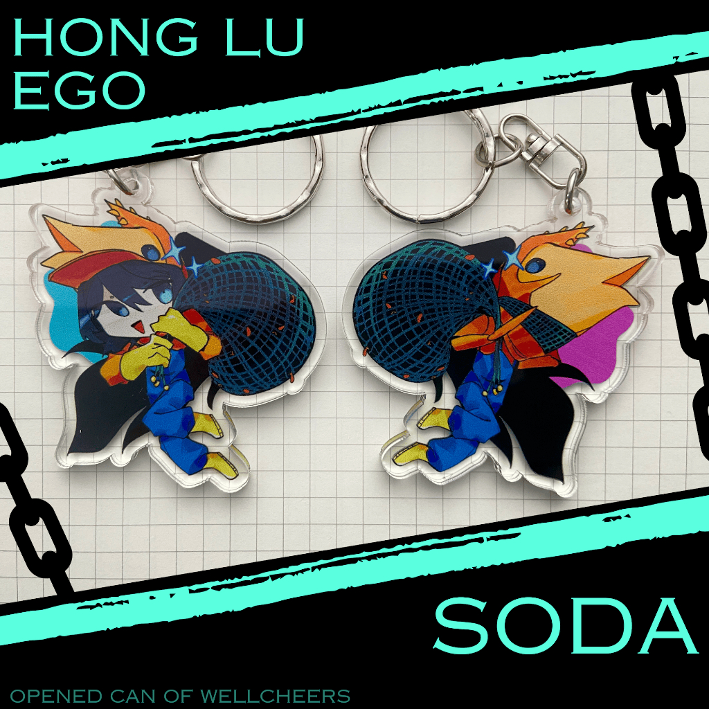 Limbus Company | Soda EGO Hong Lu Keychain Fanart