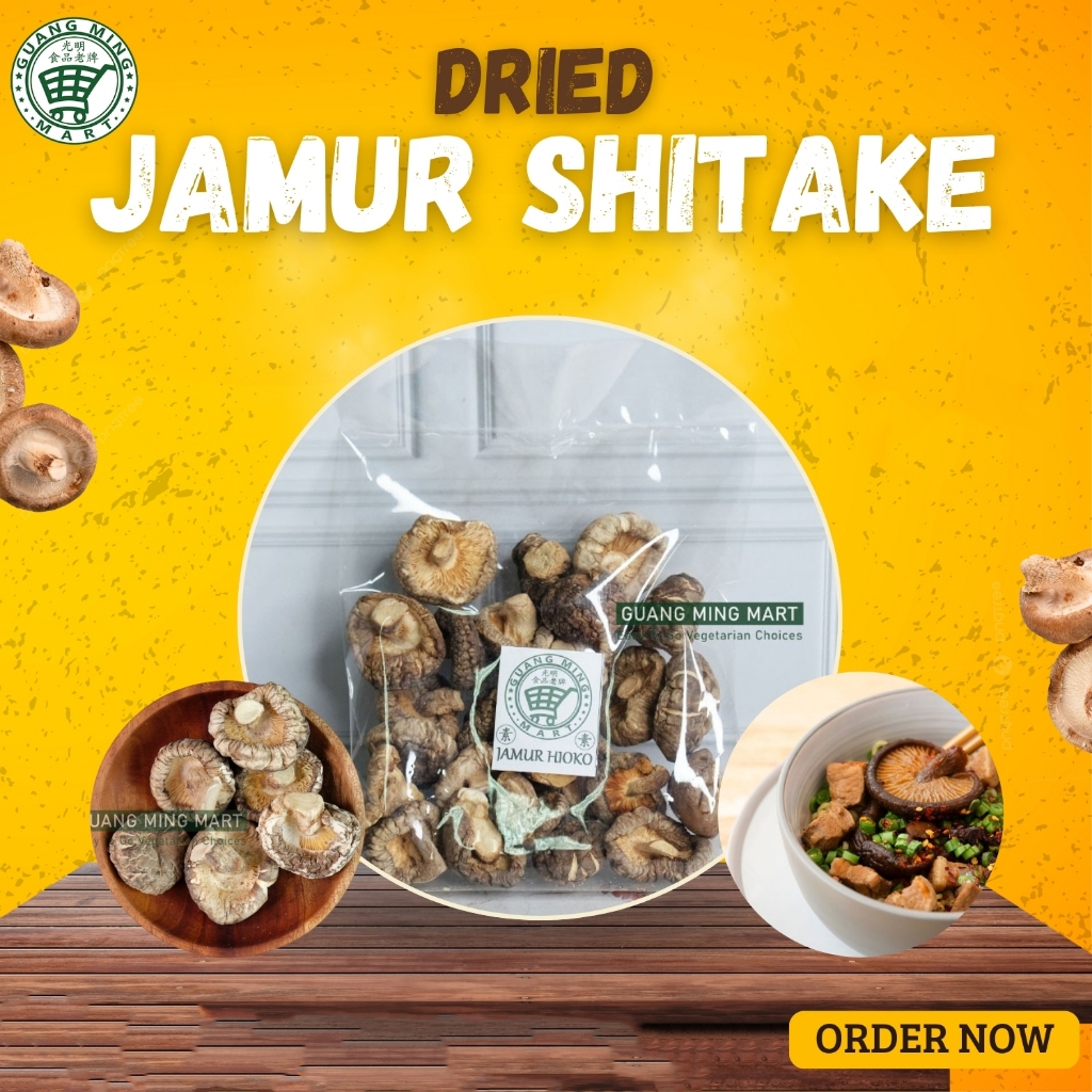 

Dried Shitake Mushroom Premium 100gr / Jamur Shitake / Hioko Kering Tebal