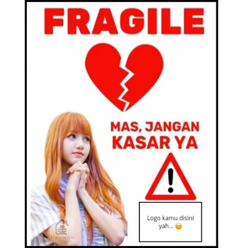 

PROMO!!! CETAK STICKER FRAGILE LISSA BLACKPINK A3+ KISSCUT / DIE CUT / STIKER PENGIRIMAN JANGAN BANTING / SETIKER MAS JANGAN KASAR YA / PENGIRIMAN BARANG / BEKASI JAKARTA / CROMO VINYL / LAMINASI / TAHAN AIR / CETAK STIKER ORIGINAL / DIGITAL PRINTING