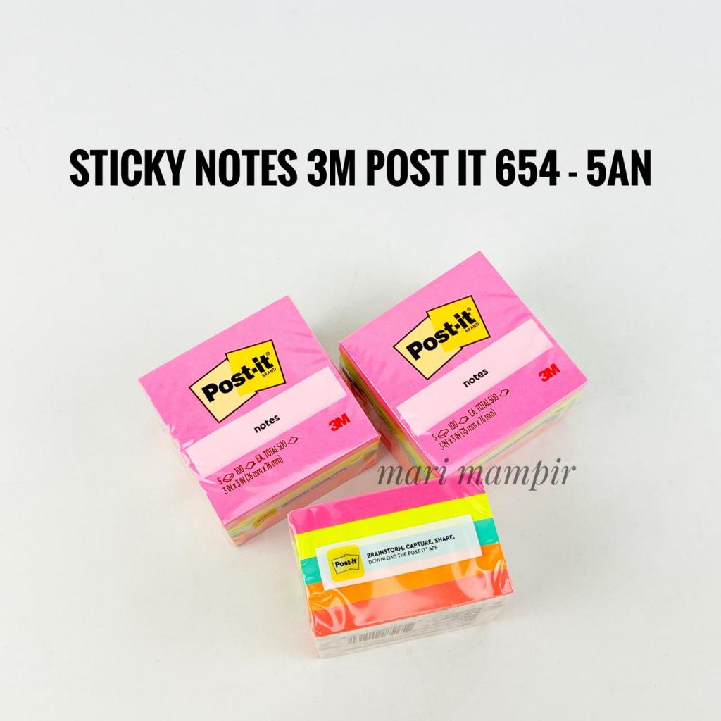 

MEMO STICK / STICKY NOTES 3M POST IT 654 - 5AN