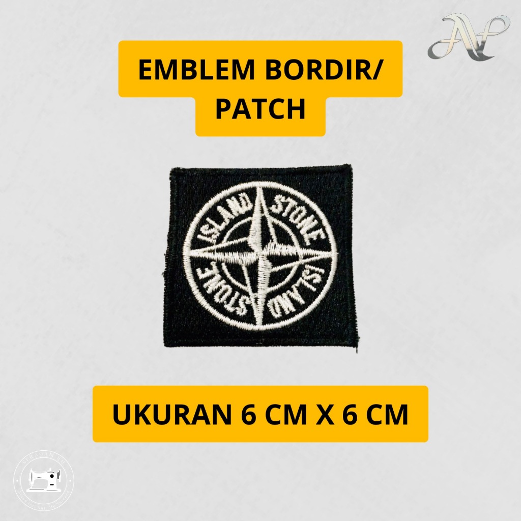 Emblem Bordir Patch Logo Island Stone