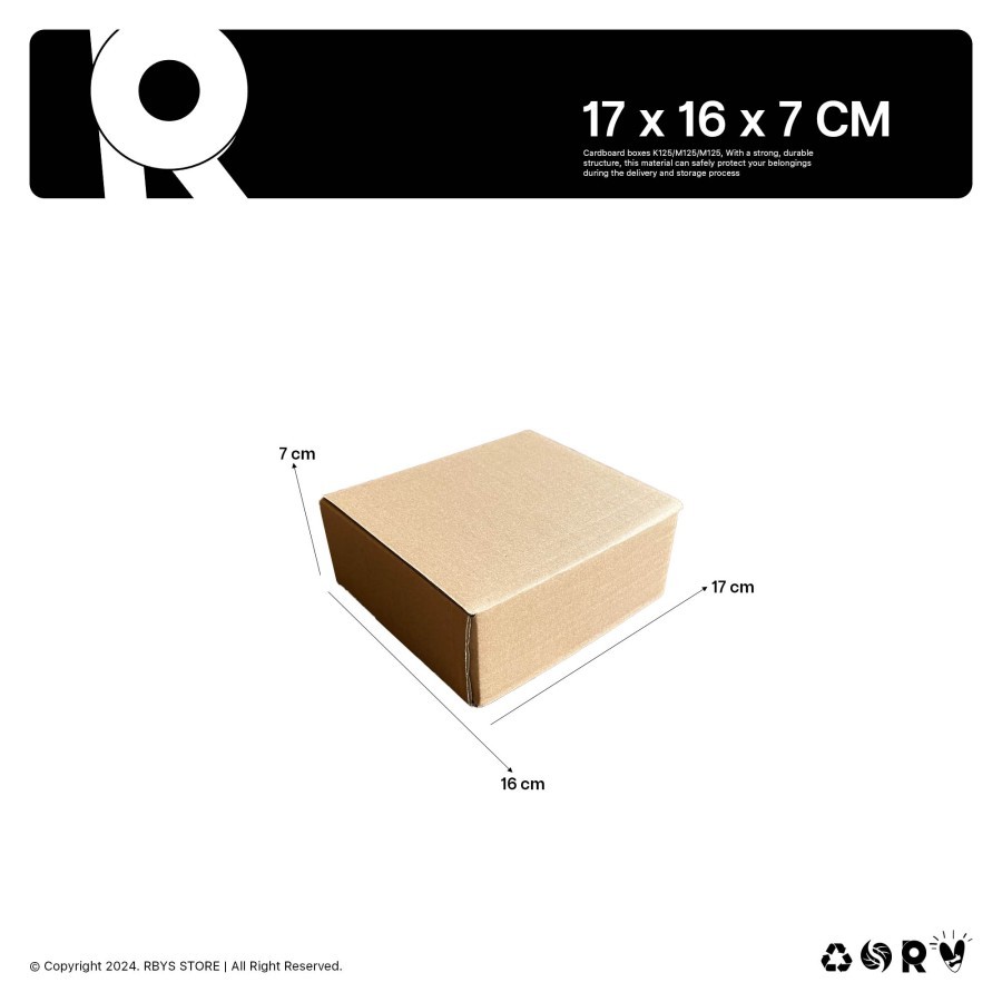 

KARDUS KARTON BOX 17 x 16 x 7 CM | Dus Kardus | Emailer Non Ear Models