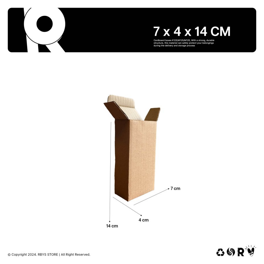 

KARDUS KARTON BOX 7 x 4 x 14 CM | Dus Kardus