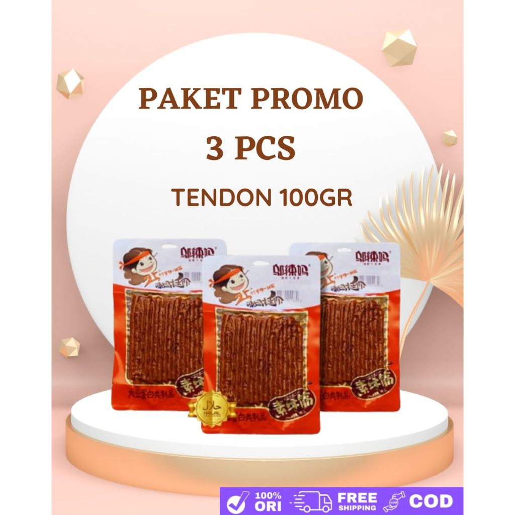 

PAKET LATIAO VIRAL 3 Pcs - [HALAL] Wulama Gluten Latiao Snack a Vegetarian Food Tendon 100GR Original Enak