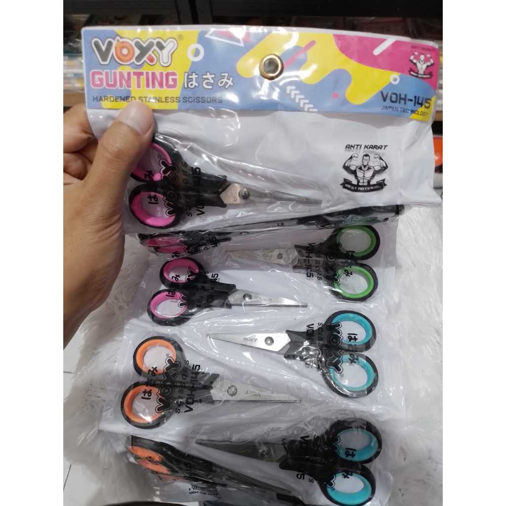 

mainan GUNTING 1 pcs merk VOXY - 145 TANGGUNG WARNA WARNI untuk keterampilan cut kertas prakarya