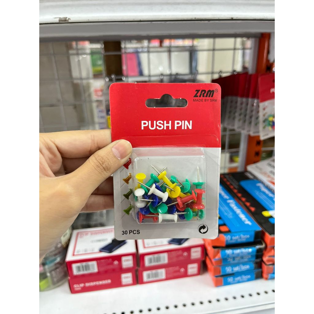 

ZRM PUSH PIN PAKU PIN WARNA WARNI 30 PCS DOFF