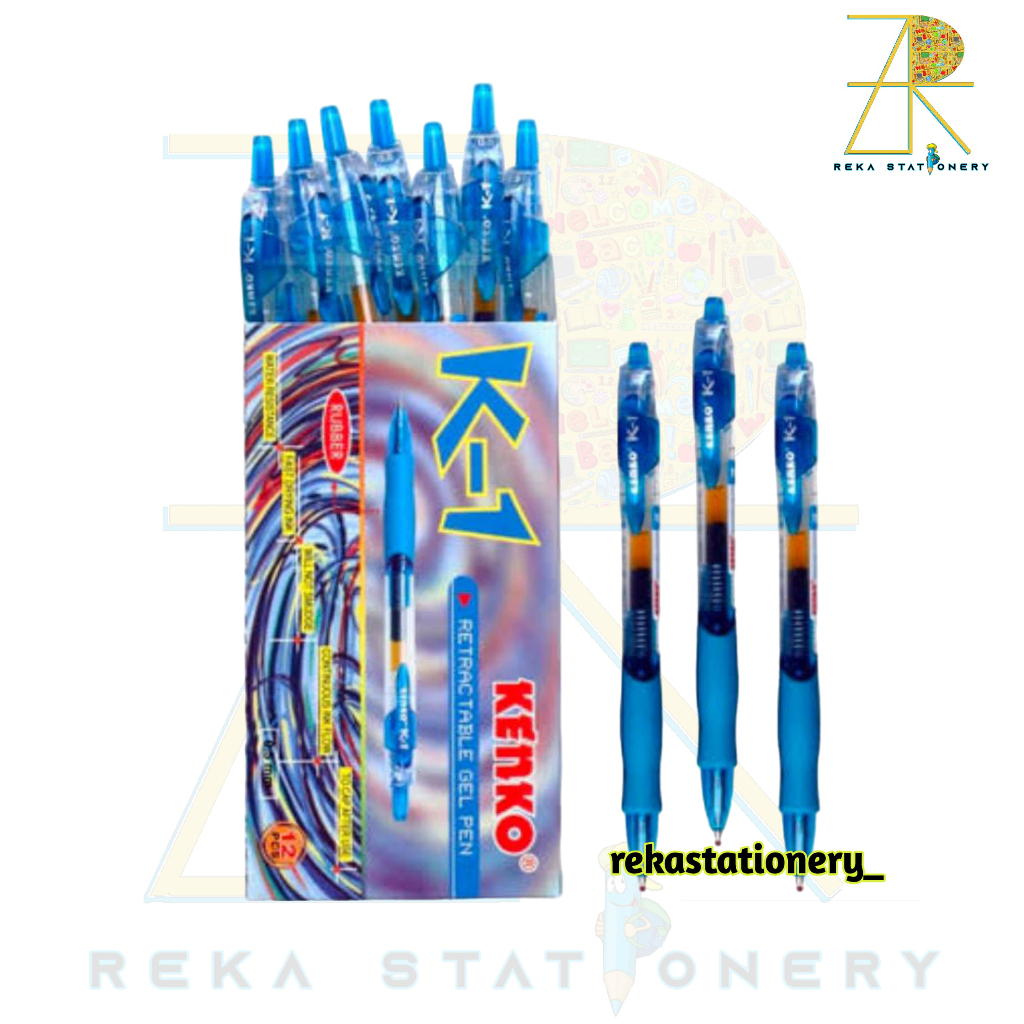 

Kenko Gel Pen / Pulpen Jel / Pena Jel Tinta Cetek Kenko K-1 Hitam dan Biru Harga Satuan