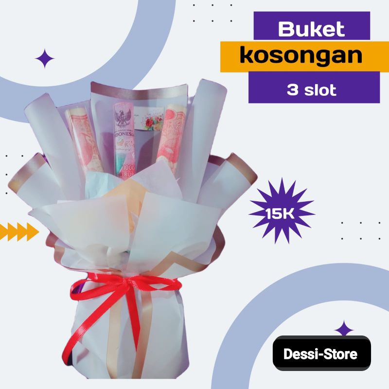 

Buket snack/coklat/uang/rokok kosongan 25cm murah meriah