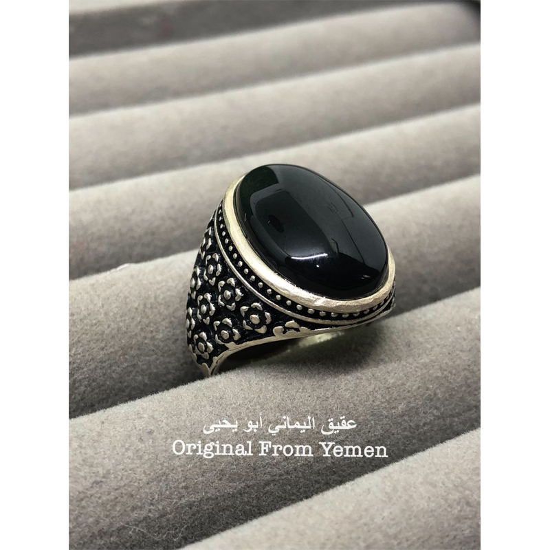 Code AKH33 Akik Yaman Asli Original Hitam Habasyi Kabdi