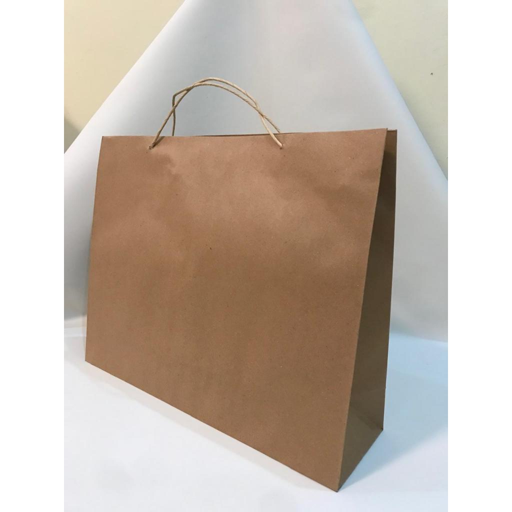 

Paperbag size jumbo tas kertas kraft coklat 43x10x35cm