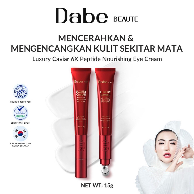 DABE BEAUTE (READY) LUXURY CAVIAR 6X PEPTIDE NOURIRISHING EYE CREAM CREAM MATA PANDA MEDAN