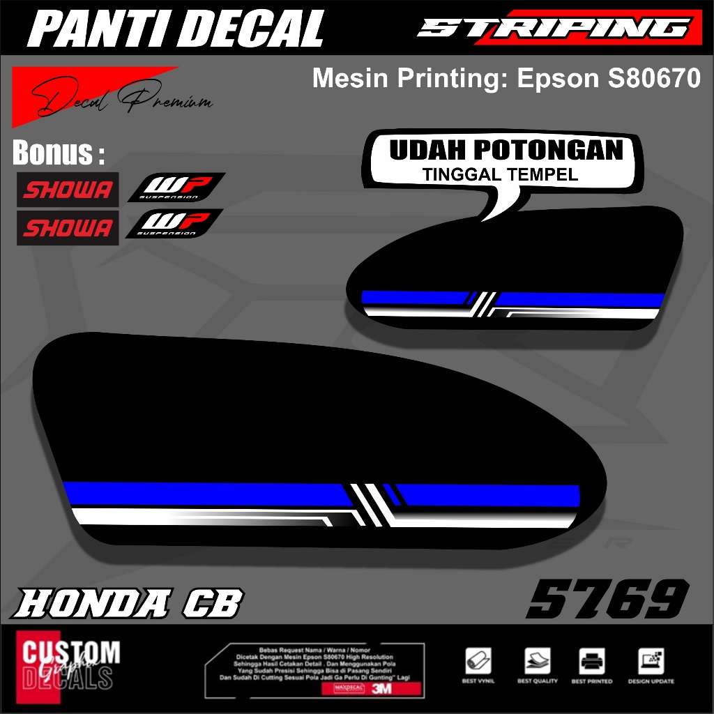 CB 100 STICKER STRIPING CB 100 STIKER MOTOR HONDA CB 100