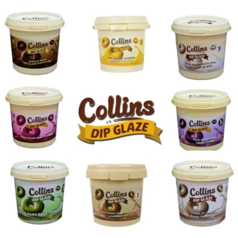 

Collins Dip Glaze 300gr Green Tea Stroberi Strawberry