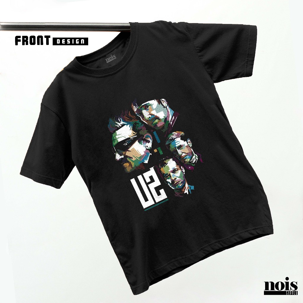 NOIS Kaos Music Kaos U2 Cotton Combed 30s Pria Wanita MS189
