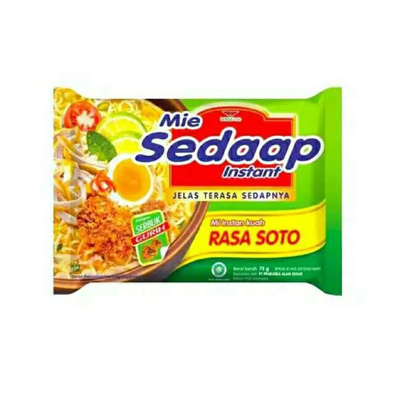 

5pcs SEDAAP Mie Soto Mie Instan Kuah 75gr