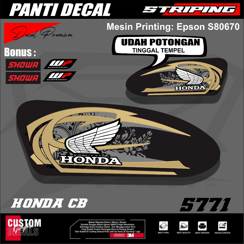 Striping Variasi Cb 100 Racing Gank Stiker Cb100