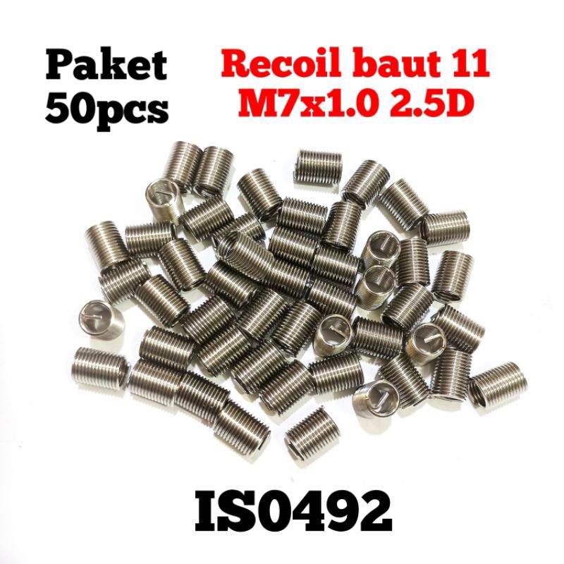 50pcs recoil m7x1.0 2.5D recoil baut 11 recoil baut kunci 11 bukan recoil baut 10