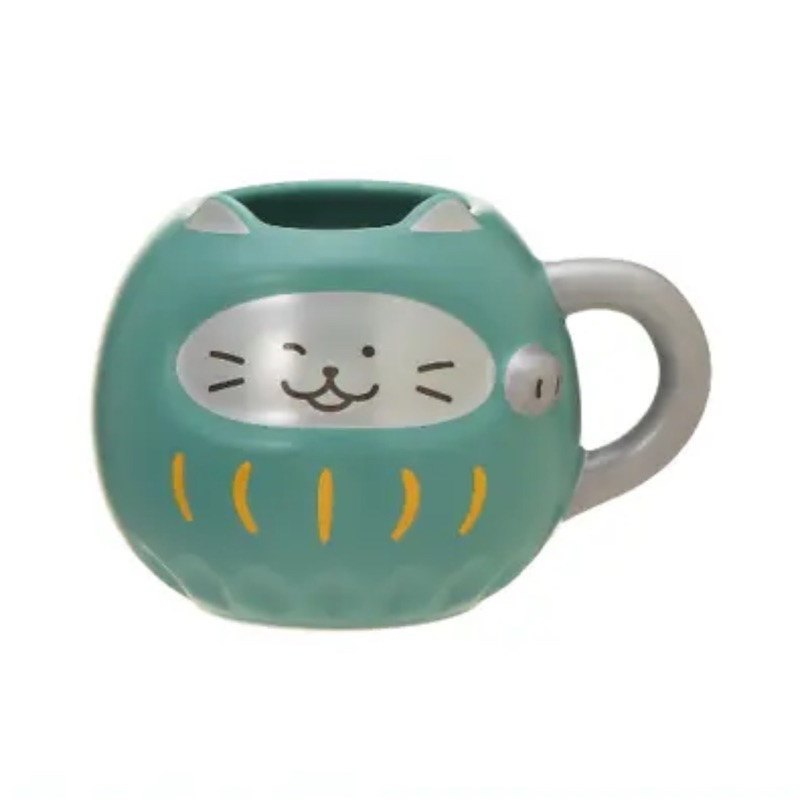 Starbucks Japan Daruma Mug Green 2024 RAREE