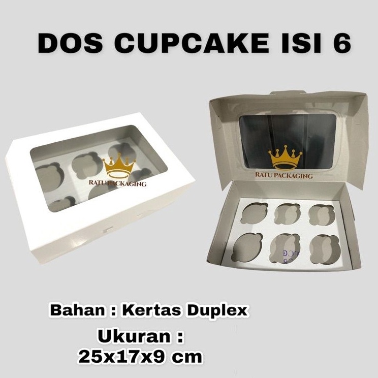 

Diskon Heboh 1PCS Dos DUPLEX CUPCAKE ISI 6 Karton Box Kardus Hampers Kue