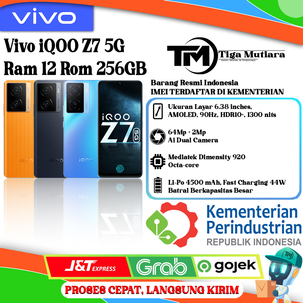 Vivo iQOO Z7 5G Ram 12 Rom 256GB