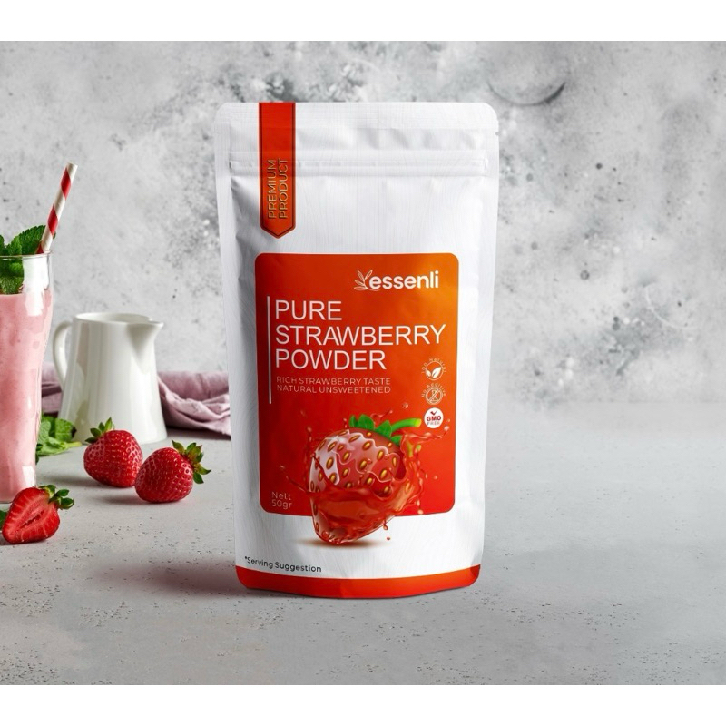 

Bubuk Buah Strawberry Ekstrak Alami (Tanpa Gula) 50gr