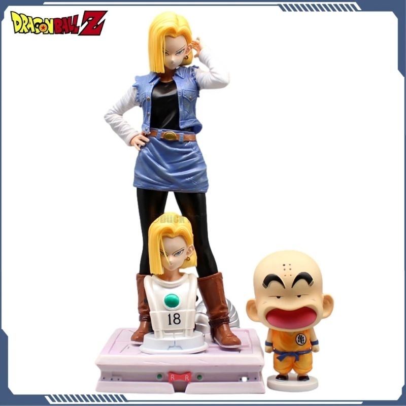 Action Figure Dragon Ball Z Android 18 Rr With Kuririn Kid