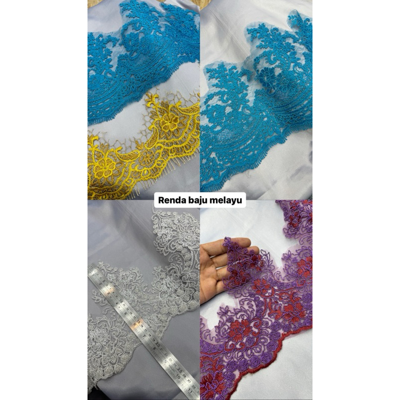 renda Malaysia / renda bordir / renda bunga / bahan renda