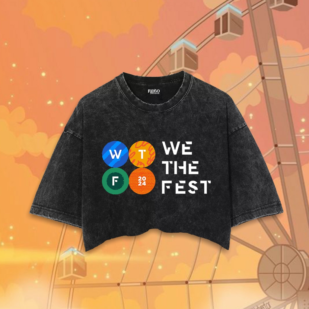Fiego "WE THE FEST 2024" | Premium All Size Crop Top | Stone Wash