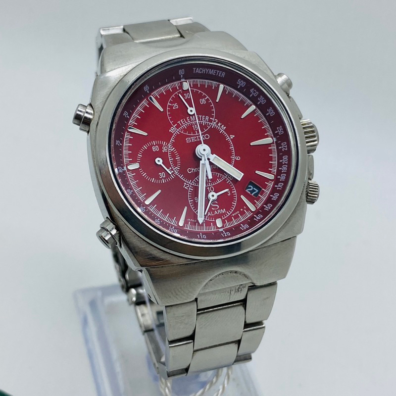 Seiko 7T32-9000 SUS Chronograph Red Dial