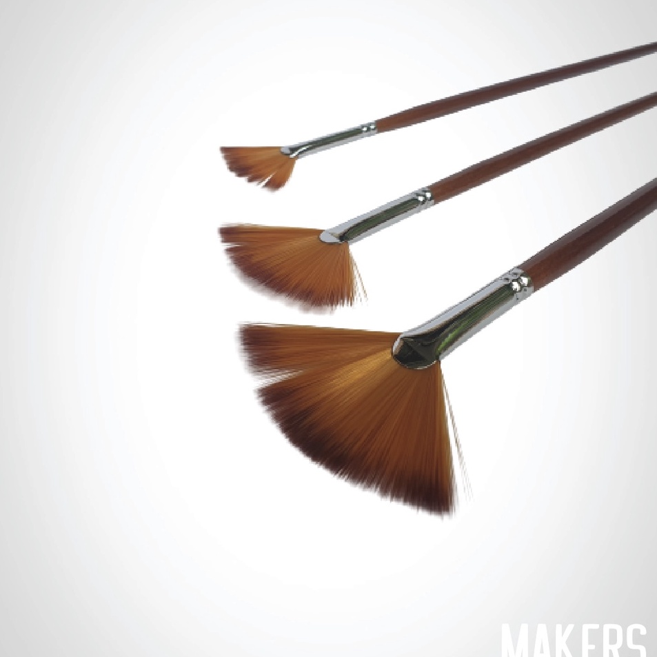 

Penjualan Terpopuler Artist Fan Brush set of 3 for Realistic Painting