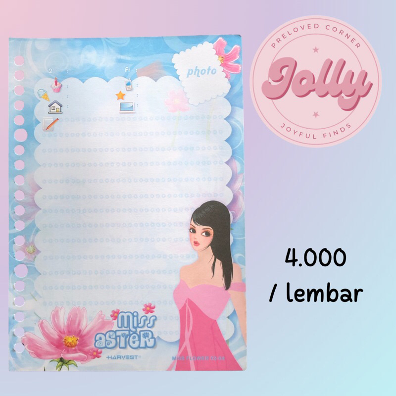 

Isi Binder / Loose Leaf Harvest A5 Edisi Miss Flower no 02-04 ( Miss Aster )