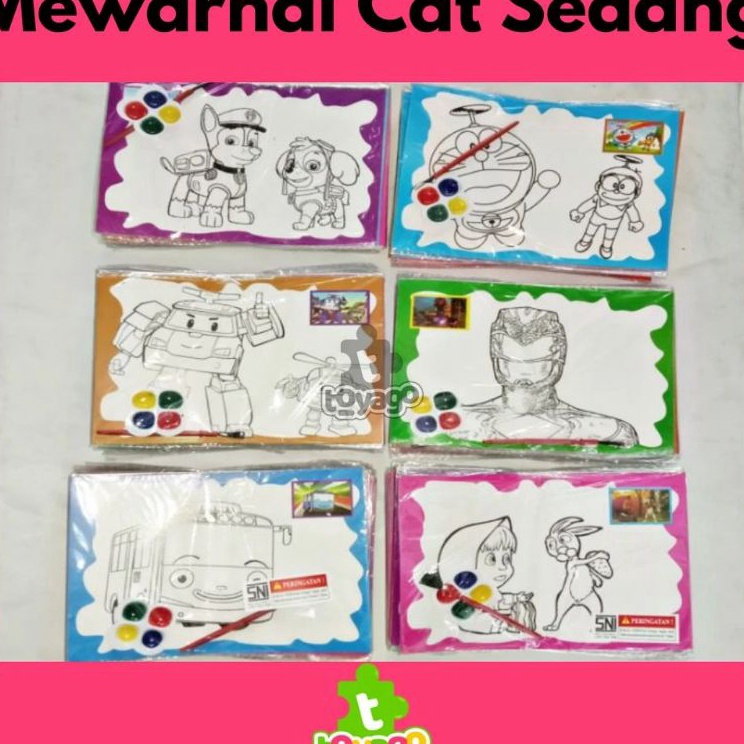 

Terlaris Mewarnai cat air sedang isi 2 Pcs Grosir Murah mewarnai cat new toyago toys