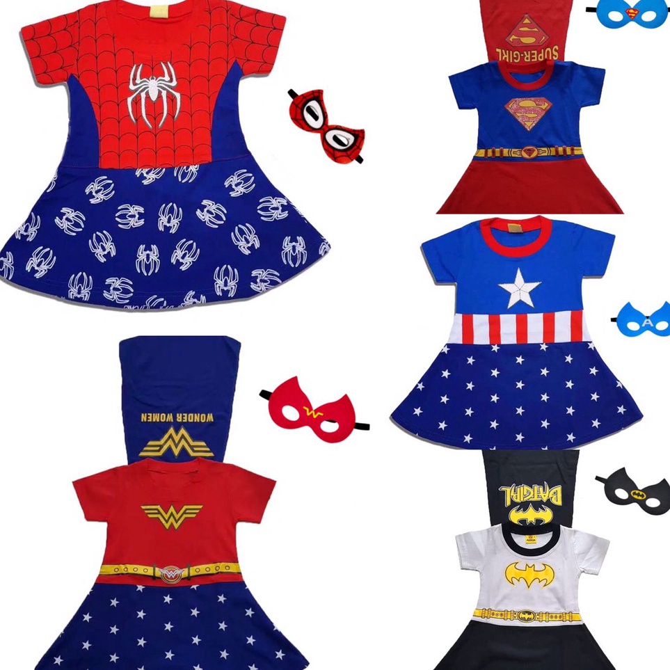 Langsung Pilih  Kostum anak perempuan superhero  dress superhero  kostum anak perempuan evengers  dr
