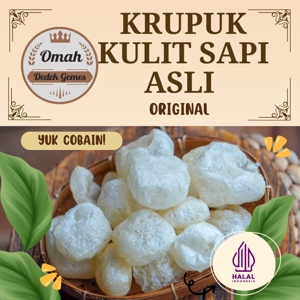 

krupuk kulit sapi asli original 150gr