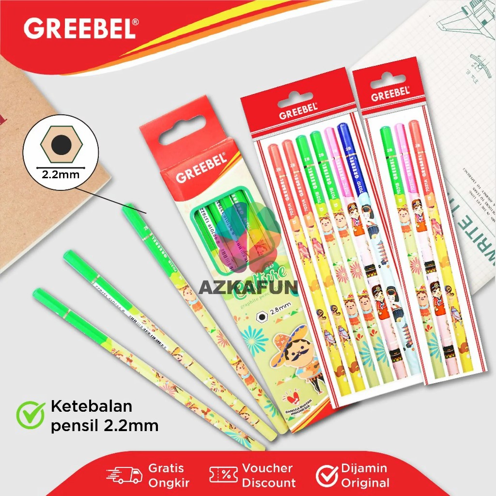 

Pensil kayu 2B 7031 CULTURE - GREEBEL