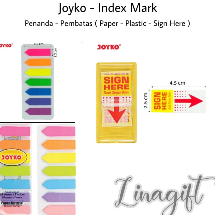 

Produk Trending JOYKO INDEX MARK PAPER PLASTIC PENANDA PEMBATAS JOYKO IM35 PLASTIK KERTAS SIGN HERE