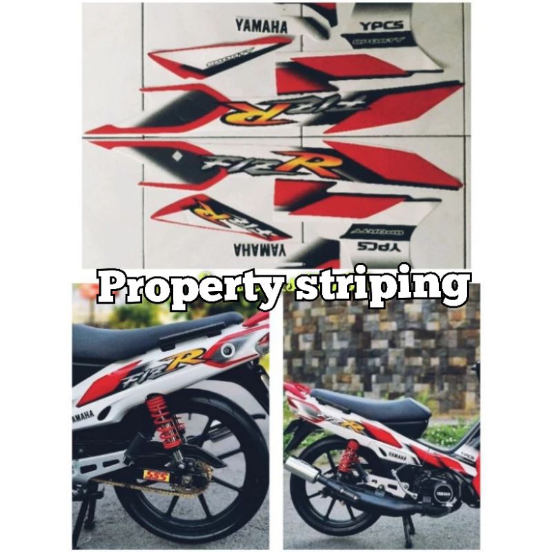 lis stiker striping FIZ R Sporty warna merah putih tahun 2001 2002