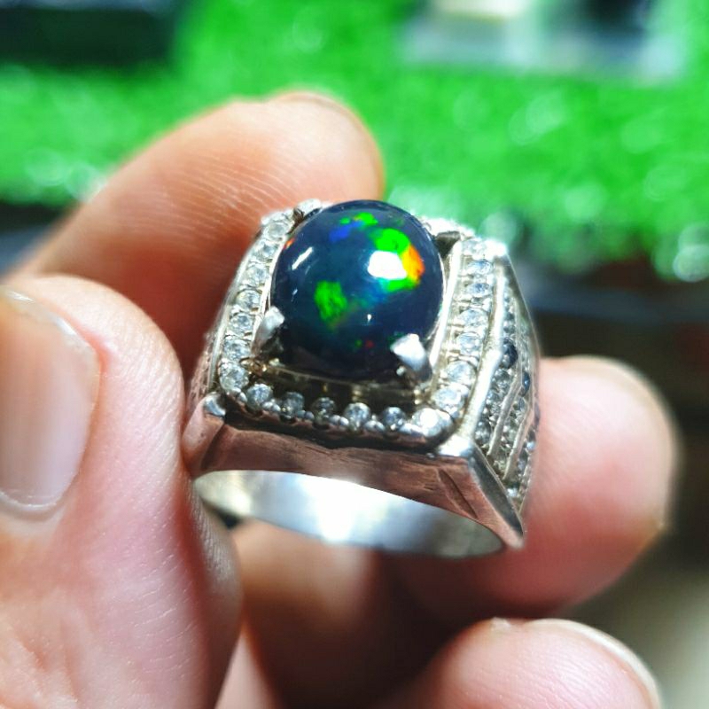 kalimaya black opal asli natural