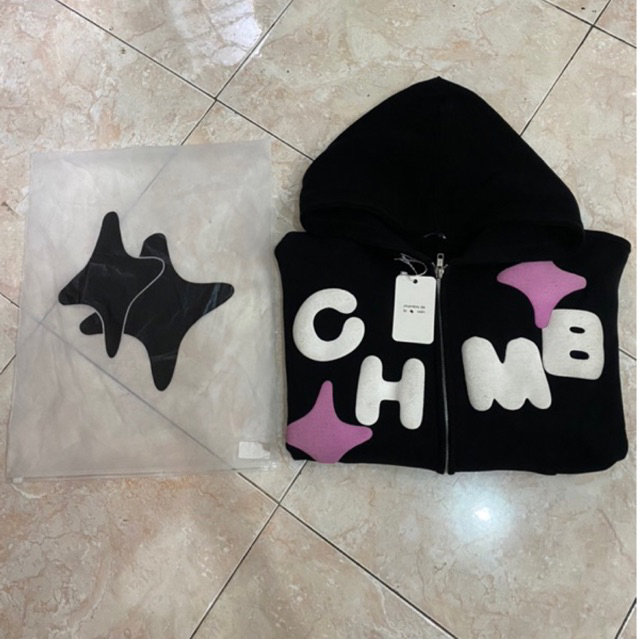 ZIP HOODIE CHMB SHOOTING LOVE BLACK