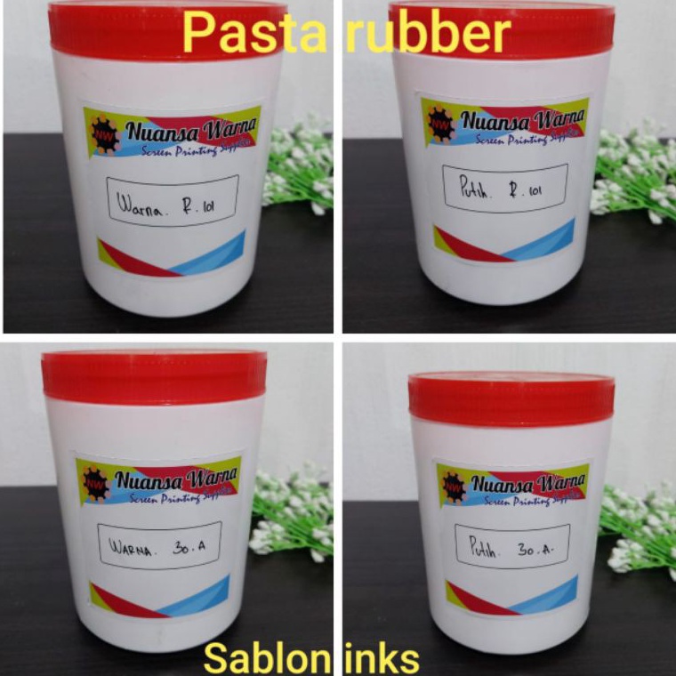 

Pasta sablon rubber putih dan warna KODE U9J5