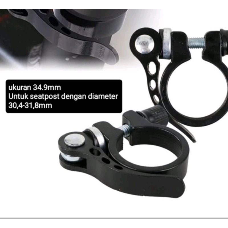 Klem Seatpost 34.9 QR Kuncian Tiang Seat Post Sepeda Seat Post Clamp Quick Release Seat Post